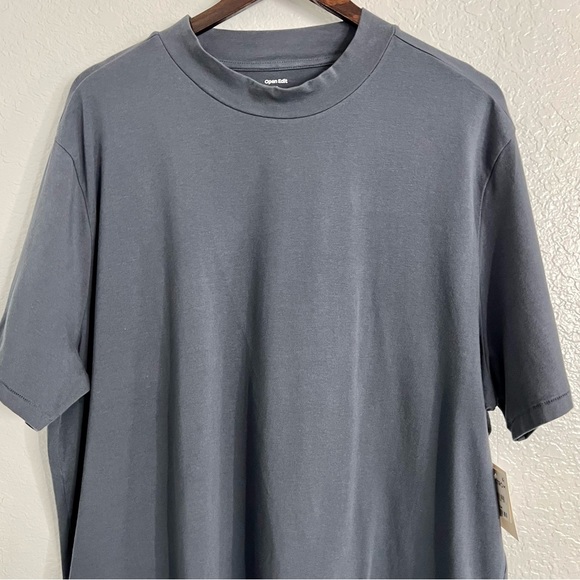 Open Edit Grey Blue crewneck short sleeve - Picture 2 of 12